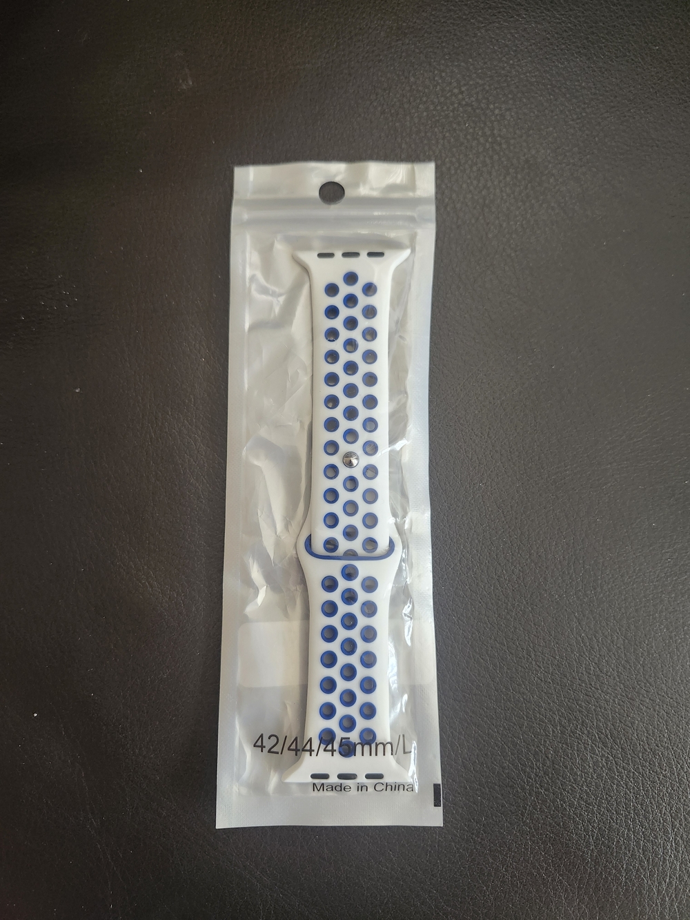 White and Blue Sport Band for Apple Watches